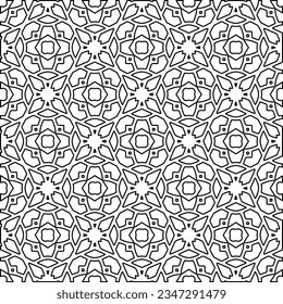 Resumen de antecedentes con cifras de líneas. patrón blanco y negro para página web, texturas, tarjeta, afiche, tela, textil. Diseño repetitivo gráfico monocromo.