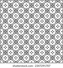 Abstrakter Hintergrund mit Figuren aus Linien. schwarz-weißes Muster für Webseiten, Texturen, Karten, Poster, Stoff, Textilien. Monochrome grafische Wiederholungsdesign.