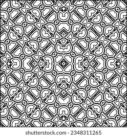 Resumen de antecedentes con cifras de líneas. patrón blanco y negro para página web, texturas, tarjeta, afiche, tela, textil. Diseño repetitivo gráfico monocromo.