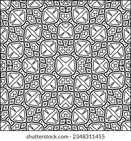 Resumen de antecedentes con cifras de líneas. patrón blanco y negro para página web, texturas, tarjeta, afiche, tela, textil. Diseño repetitivo gráfico monocromo.