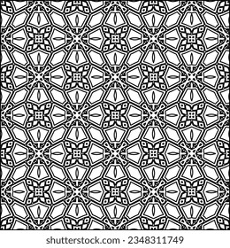 Resumen de antecedentes con cifras de líneas. patrón blanco y negro para página web, texturas, tarjeta, afiche, tela, textil. Diseño repetitivo gráfico monocromo.