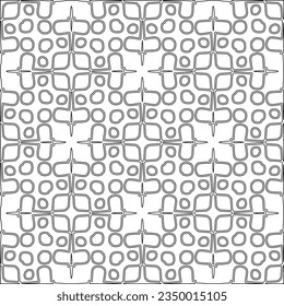 Abstract background with figures from lines. black and white pattern for web page, textures, card, poster, fabric, textile. Monochrome graphic repeating design.