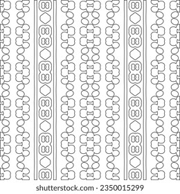 Abstract background with figures from lines. black and white pattern for web page, textures, card, poster, fabric, textile. Monochrome graphic repeating design.
