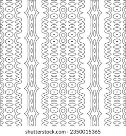 Abstract background with figures from lines. black and white pattern for web page, textures, card, poster, fabric, textile. Monochrome graphic repeating design.