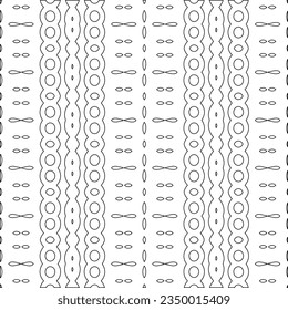Abstract background with figures from lines. black and white pattern for web page, textures, card, poster, fabric, textile. Monochrome graphic repeating design.