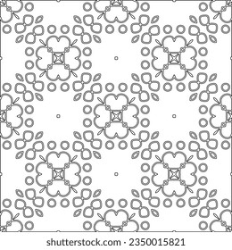 Abstract background with figures from lines. black and white pattern for web page, textures, card, poster, fabric, textile. Monochrome graphic repeating design.