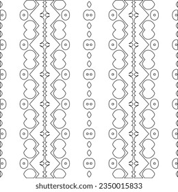 Abstract background with figures from lines. black and white pattern for web page, textures, card, poster, fabric, textile. Monochrome graphic repeating design.