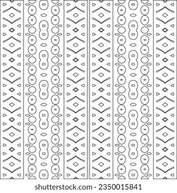 Abstract background with figures from lines. black and white pattern for web page, textures, card, poster, fabric, textile. Monochrome graphic repeating design.