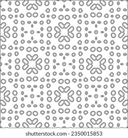 Abstract background with figures from lines. black and white pattern for web page, textures, card, poster, fabric, textile. Monochrome graphic repeating design.