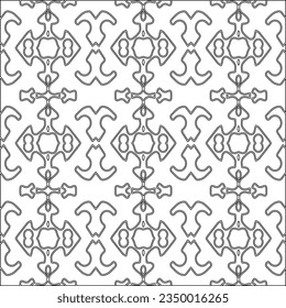 Abstract background with figures from lines. black and white pattern for web page, textures, card, poster, fabric, textile. Monochrome graphic repeating design.
