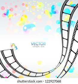abstract background with film into