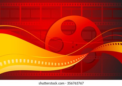 Abstract background of film and film reel