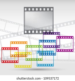 Abstract background with a film strip. Vector Eps 10.