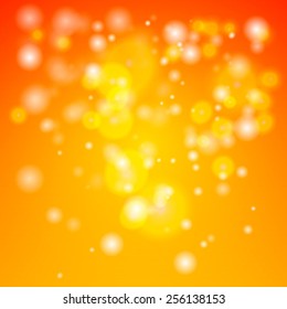 Abstract background with fire circles and light particles