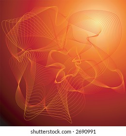 Un fondo abstracto con colores de fuego y líneas de flujo