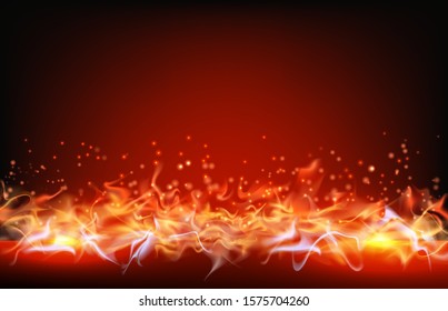 abstract background of fire flame on red background