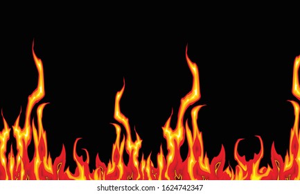 Abstract Background Fire Illustration Edges Stock Vector (Royalty Free ...