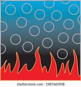 
Fondo abstracto con el vector de formato de motivo de fuego