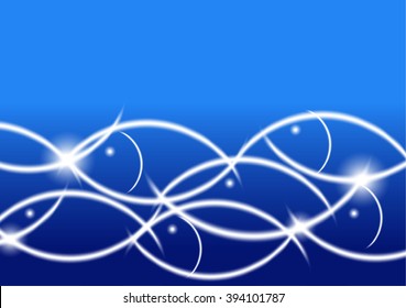 Abstract Background with Fish motive. Vector. Eps10