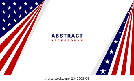 Fondo abstracto con bandera de Estados Unidos sobre fondo blanco. Fondo moderno con bandera de los Estados Unidos