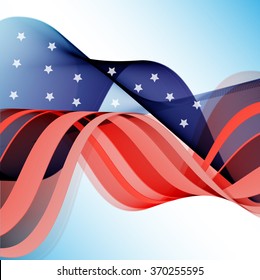 Abstract background with flag USA