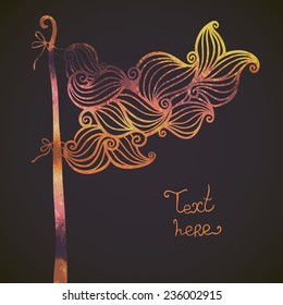 Abstract background with flag and waves. Watercolor paint. Can be used for card, invitation or some text.