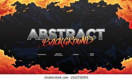 Abstract Background With Flame Elements