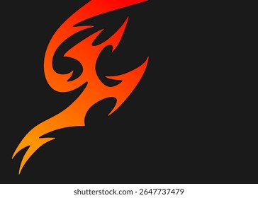 Fundo abstrato com padrão de chama e com alguma área de espaço de cópia