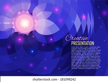 Abstract background with flare for business presentation. Vector illustration.