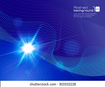 Abstract background with flare. Vector illustration.