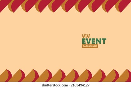 Abstract Background With Flat Brown Wave Decoration. Suitable For Event, Concert, Talk Show, Photo Booth, Backdrop, Cover, Conference, And Meeting.