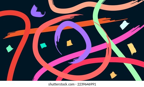 ABSTRACT BACKGROUND FLAT COLOR PAINT BRUSH DESIGN VECTOR TEMPLATE FOR WALLPAPER, COVER DESIGN, HOMEPAGE DESIGN