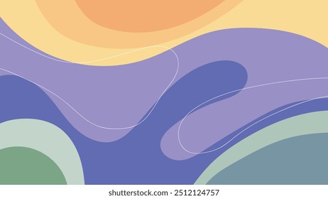 FONDO Abstractas PLANO COLORIDO CON FORMAS DIBUJADAS A MANO PLANTILLA DE DISEÑO DE VECTOR PARA FONDO DE PANTALLA, DISEÑO DE CUBIERTA, DISEÑO DE PÁGINA DE INICIO