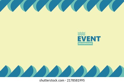 Abstract Background With Flat Ocean Wave Decoration. Suitable For Event, Concert, Talk Show, Photo Booth, Backdrop, Cover, Conference, And Meeting.