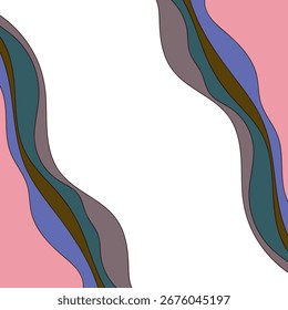 ABSTRACT BACKGROUND FLAT ORANGE BROWN GREEN BLUE SMOOTH PASTEL COLOR WITH HANDDRAWN ORGANIC SHAPES DESIGN VECTOR TEMPLATE GOOD FOR MODERN WEBSITE, WALLPAPER, COVER DESIGN 