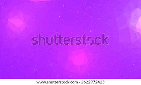 ABSTRACT BACKGROUND FLAT PURPLE COLORFUL WITH POLYGONAL LOW POLY SHAPES CONECTED DOT PATTERN DESIGN VECTOR TEMPLATE 