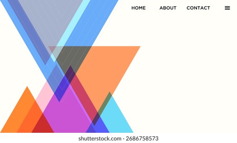 FONDO Abstractas CON TRIÁNGULO PLANO DISEÑO COLORIDO FORMAS GEOMÉTRICAS PLANTILLA DE VECTOR BUENO PARA EL SITIO WEB MODERNO, FONDO DE PANTALLA, DISEÑO DE CUBIERTA 