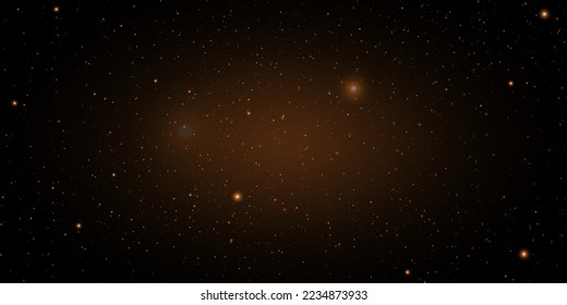 Abstract background of flickering gold particles and light flare.
