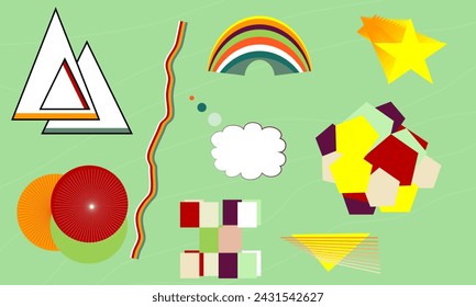 Abstract background, flight of fancy in flat design, new ideas, life in figures
