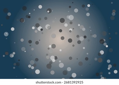 Abstract Background with Floating Circles in Shades of Gray and Blue for Modern Designs and Creative Projects