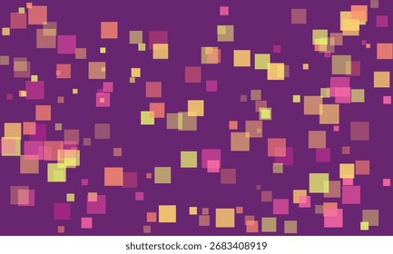 Fondo Abstractas de cuadrados y rectángulos coloridos flotantes en vibrante tono púrpura