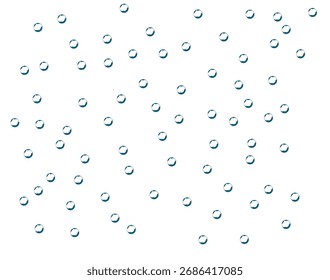 Abstract background with floating spheres on a white surface