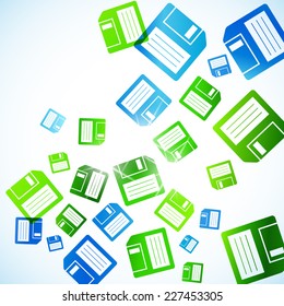 abstract background: floppy
