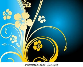 abstract background with floral and decorative elements