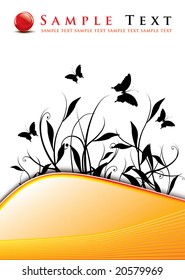 abstract background / floral design / vector illustration