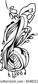 abstract background with floral element