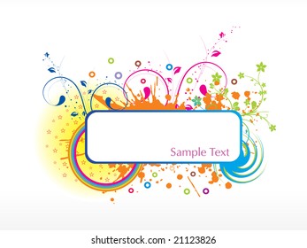 fondo abstracto con elemento floral para texto