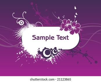 abstract background with floral element for text