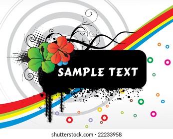 abstract background with floral element for text