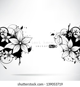 Abstract background with floral elements